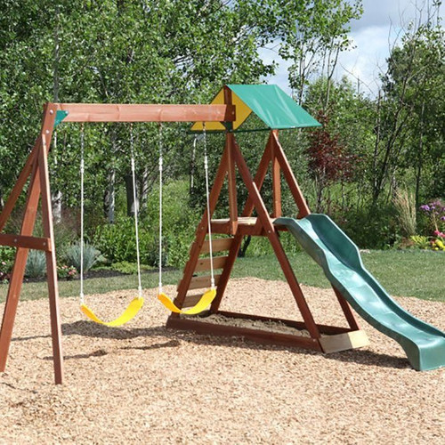 Kidkraft Sunview II Wooden Swing Playground Playset Kidkraft Sunview II Wooden Swing Playground Playset