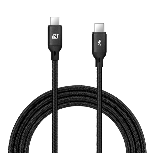 MOMAX 1-LINK FLOW 100W USB-C TO USB-C CABLE 2M (Color: BLACK)