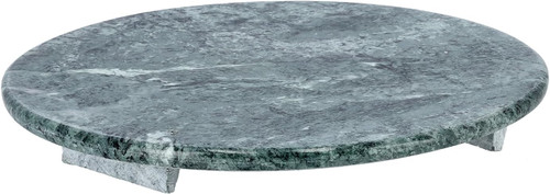 11"Marble Chapati Table(White/Green)1X10