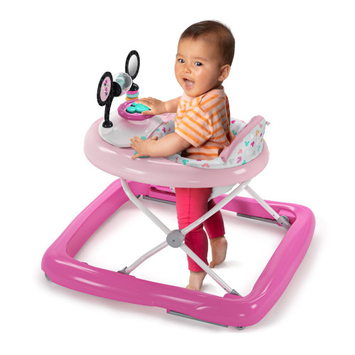 BRIGHT STARTS MINNIE MOUSE TINY TREK WALKER, FOREVER BESTIES, 2-IN-1 WALKER