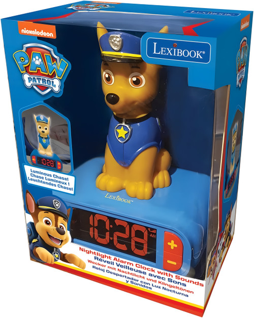PAW PATROL 3D ALARM CLOCK W/NIGHT LIGHT AND SOUND EFFECTS