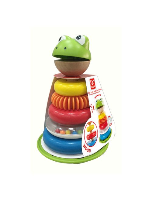 HAPE MR. FROG WOODEN EDUCATIONAL STACKING RINGS