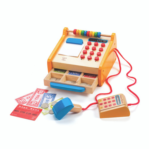 HAPE WOODEN CHECKOUT CASHIER REGISTER KITCHEN PLAYSET