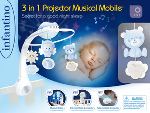 INFANTINO   3 IN 1 PROJECTOR MUSICAL MOBILE 
(BLUE)