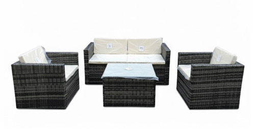 GRANDALA COFFEE SET DUBLE SOFA 75X75X63CM SINLE SOFA 85X75X63CM TABLE-63X65X35CM- Chikili.com
