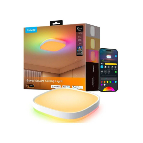 Govee 12inch RGBWW + RGBIC Square Smart Ceiling Light- Chikili.com