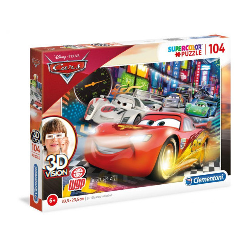 Clementoni 3D Vision Puzzle Disney Cars 104Pcs chikili.com