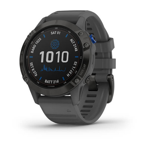 Garmin fēnix 6 - Pro Solar Edition Black with slate grey band 010-02410-11 chikili.com