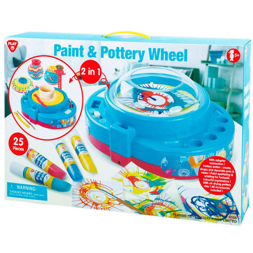 Playgo Paint & Pottery Wheel 2 In 1 -Chikili.com
