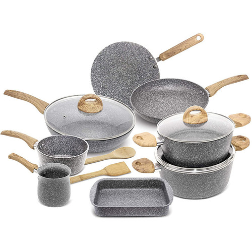 Homeway 13 Pcs Marble Cookware Set-Forged-chikili.com