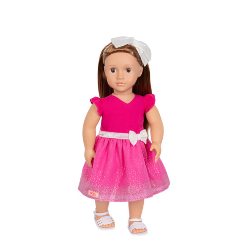 OG Doll with Pink Dress & White Bows, Joanna-chikili.com
