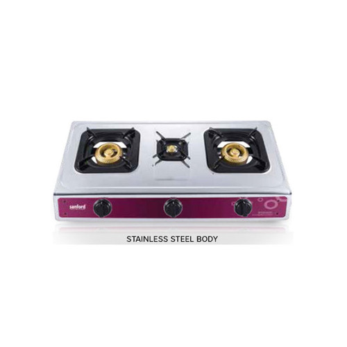 Sanford Stainless Steel Gas Stove 3 Burner SF5354GC-chikili.com