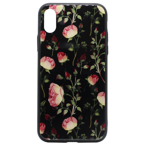 Tempered Glass Floral Case (iPhone X) - Chikili.com