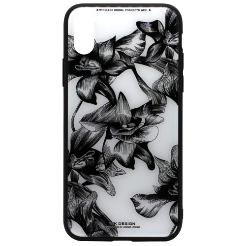 WK Tempered Glass Floral Case (iPhone X) - Chikili.com