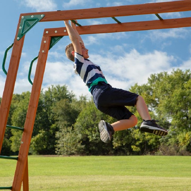 Backyard Discovery Skyfort II Wooden Swing Set 6113 Backyard Discovery Skyfort II Wooden Swing Set 6113