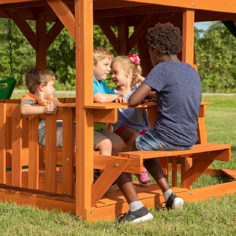 Backyard Discovery Skyfort II Wooden Swing Set 6113 Backyard Discovery Skyfort II Wooden Swing Set 6113