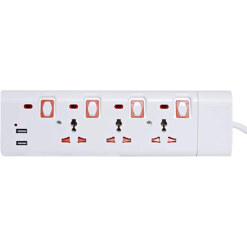 Geepas 3 Way Extension Socket with USB Port GES4094
