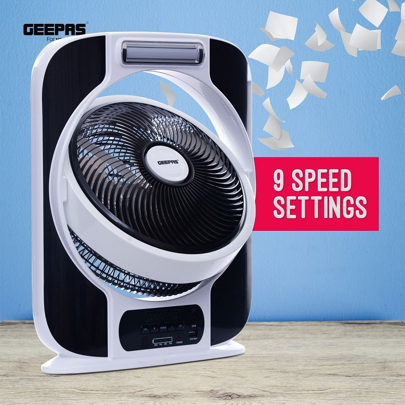 Geepas 12'' Rechargeable Box Fan GF989