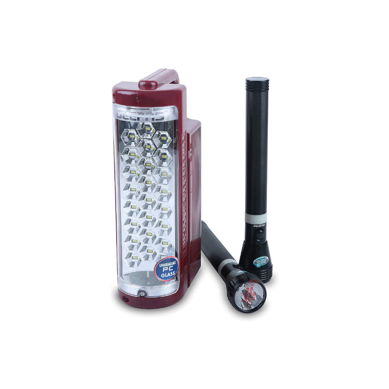 Geepas 2Pcs 3SC Light With Lantern Combo GEFL4141
