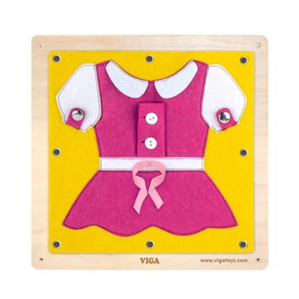 Viga Wall Toy Dressing and Zippering
