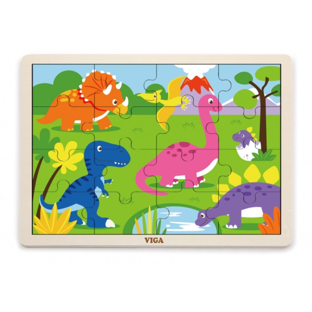 Viga 16Pcs Puzzle Dinosaur