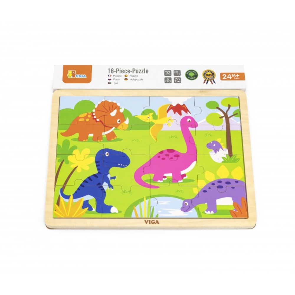 Viga 16Pcs Puzzle Dinosaur