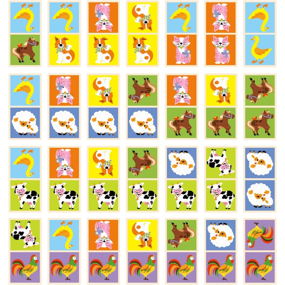 Viga Dominoes Farm Animals