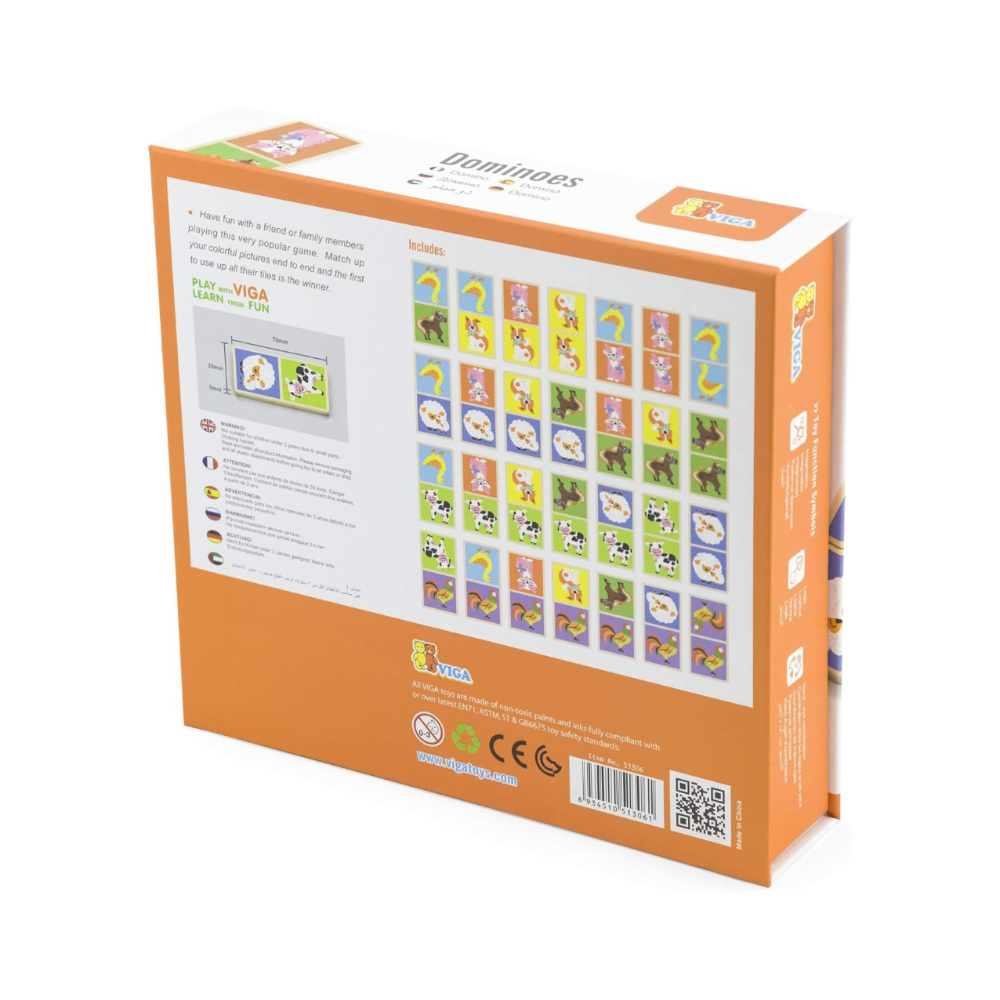 Viga Dominoes Farm Animals