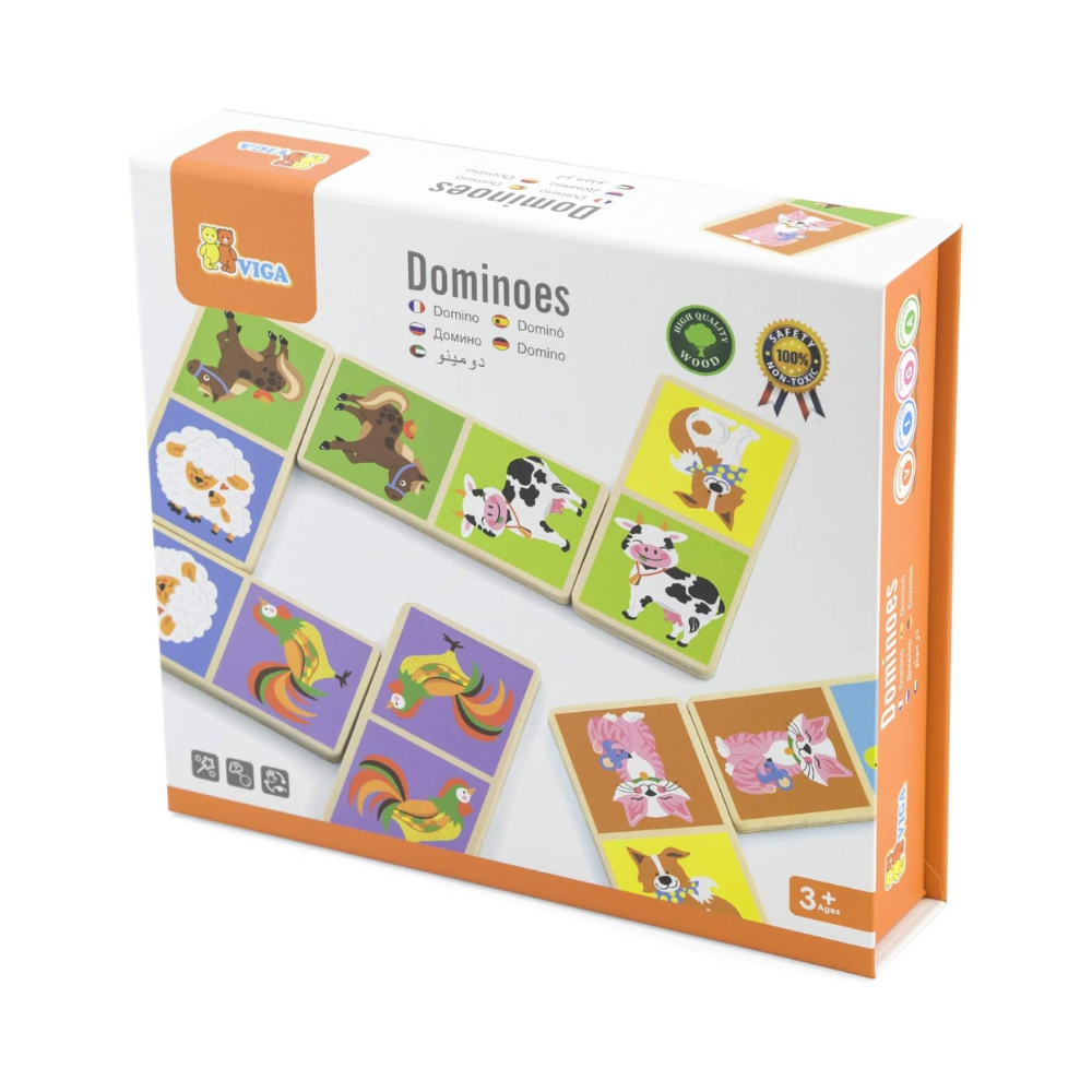 Viga Dominoes Farm Animals