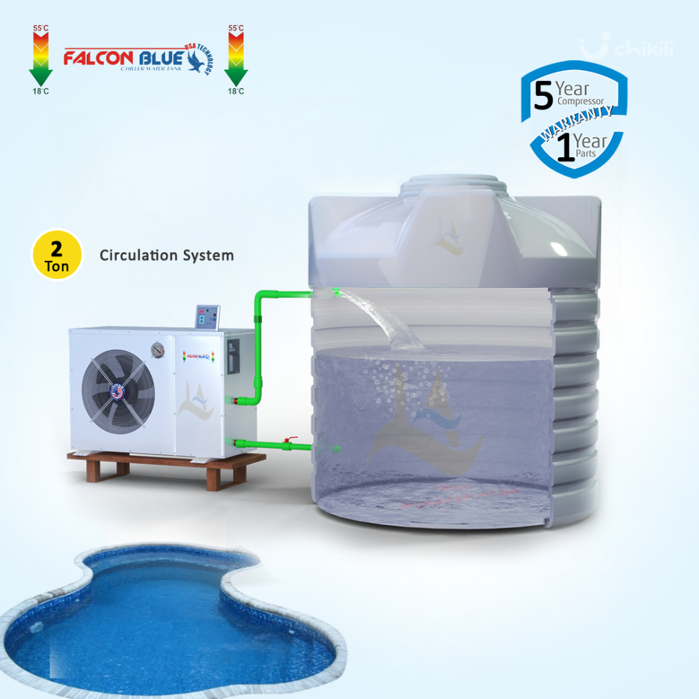 Falcon Blue Water Tank Chiller 24,000 BTU / 2Tons