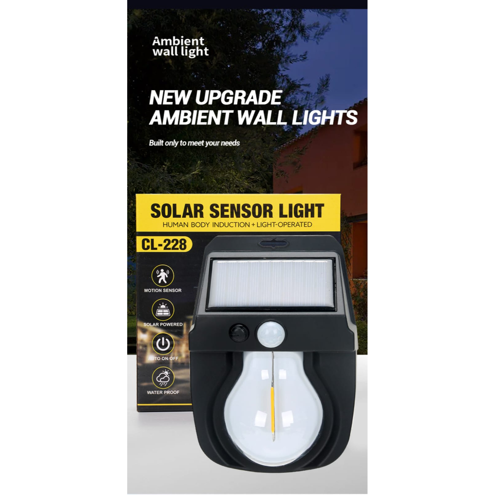 Solar Sensor Single Wall Light