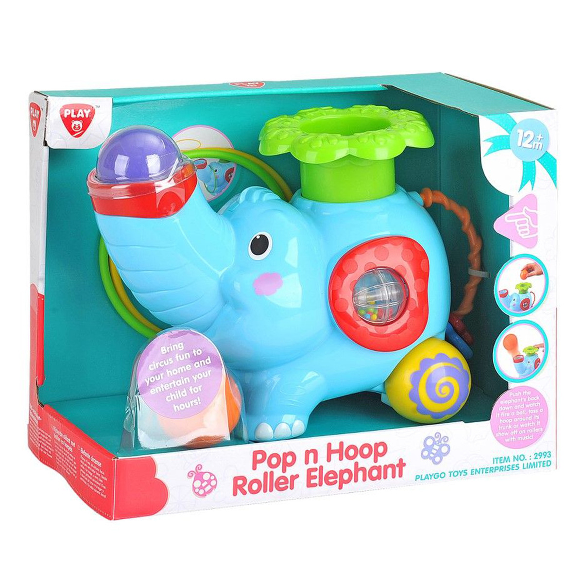 Playgo Pop N Hoop Roller Elephant B/O Playgo Pop N Hoop Roller Elephant B/O
