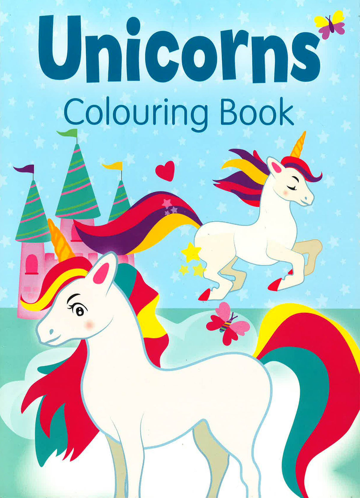 Alligator Books Unicorns Colouring Book Blue