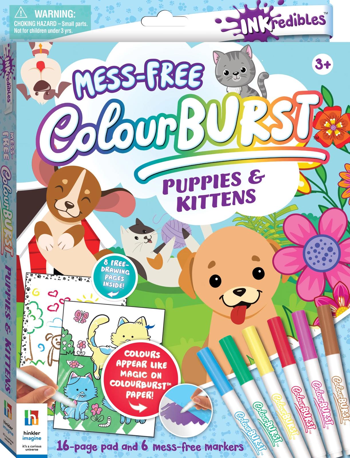 Hinkler Inkredibles Colour Burst: Puppies & Kittens