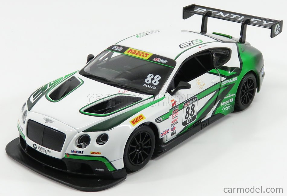 Metal Speed Zone 1:24 Bentley Continental Gt3 Concept Race White(Try Me Function)