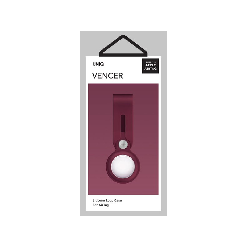 Uniq Vencer Silicon Airtag Loop Case Burgundy (Maroon)