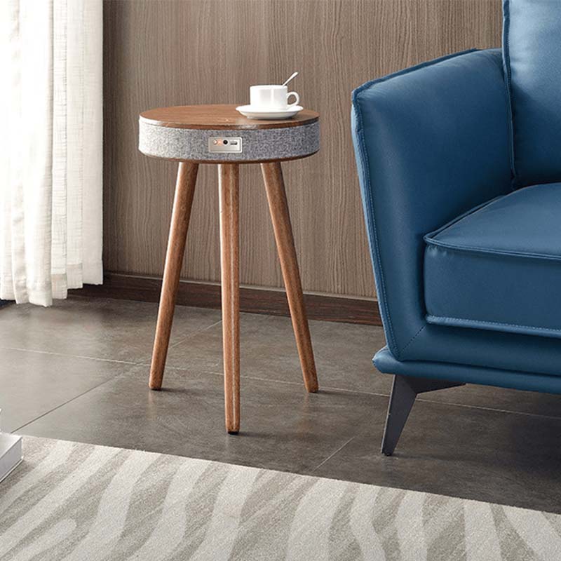 Rako Smart Multimedia Coffee Table - Round Teak Wood