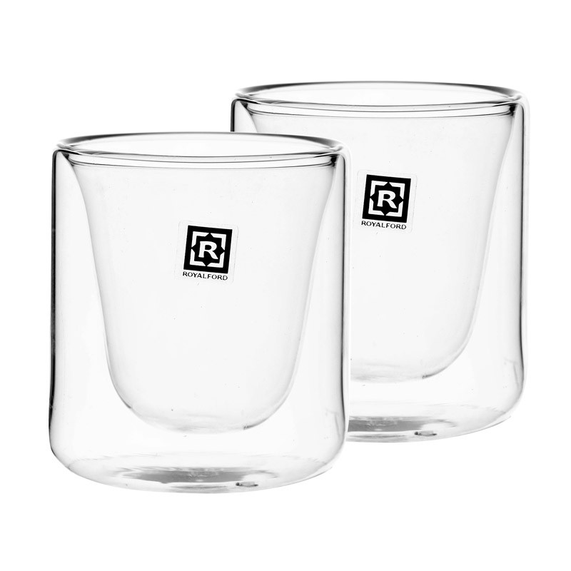 Royalford Brs 2Pc Double Wall Mug Set 200Ml1X24 Royalford Brs 2Pc Double Wall Mug Set 200Ml1X24