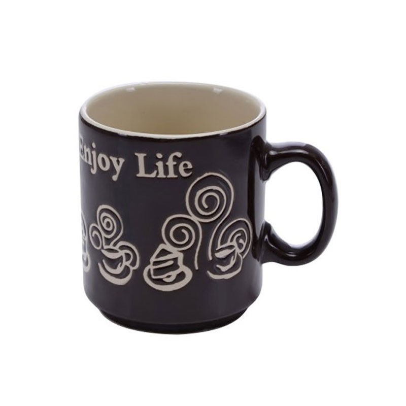 Royalford 9 Oz Mug (Stone Ware)/Mix Color1X48