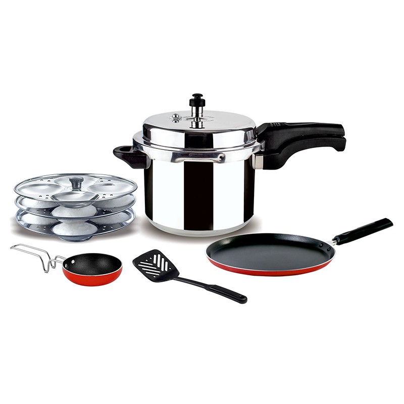 Royalford 5.0L Alu.Pressure Cooker (4In1 Combo)1X8