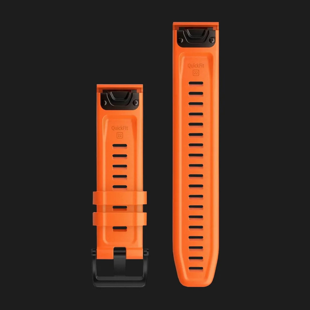 Garmin Band Fenix 6 22Mm Quick Fit Ember Orange Silicone 010-12863-01
