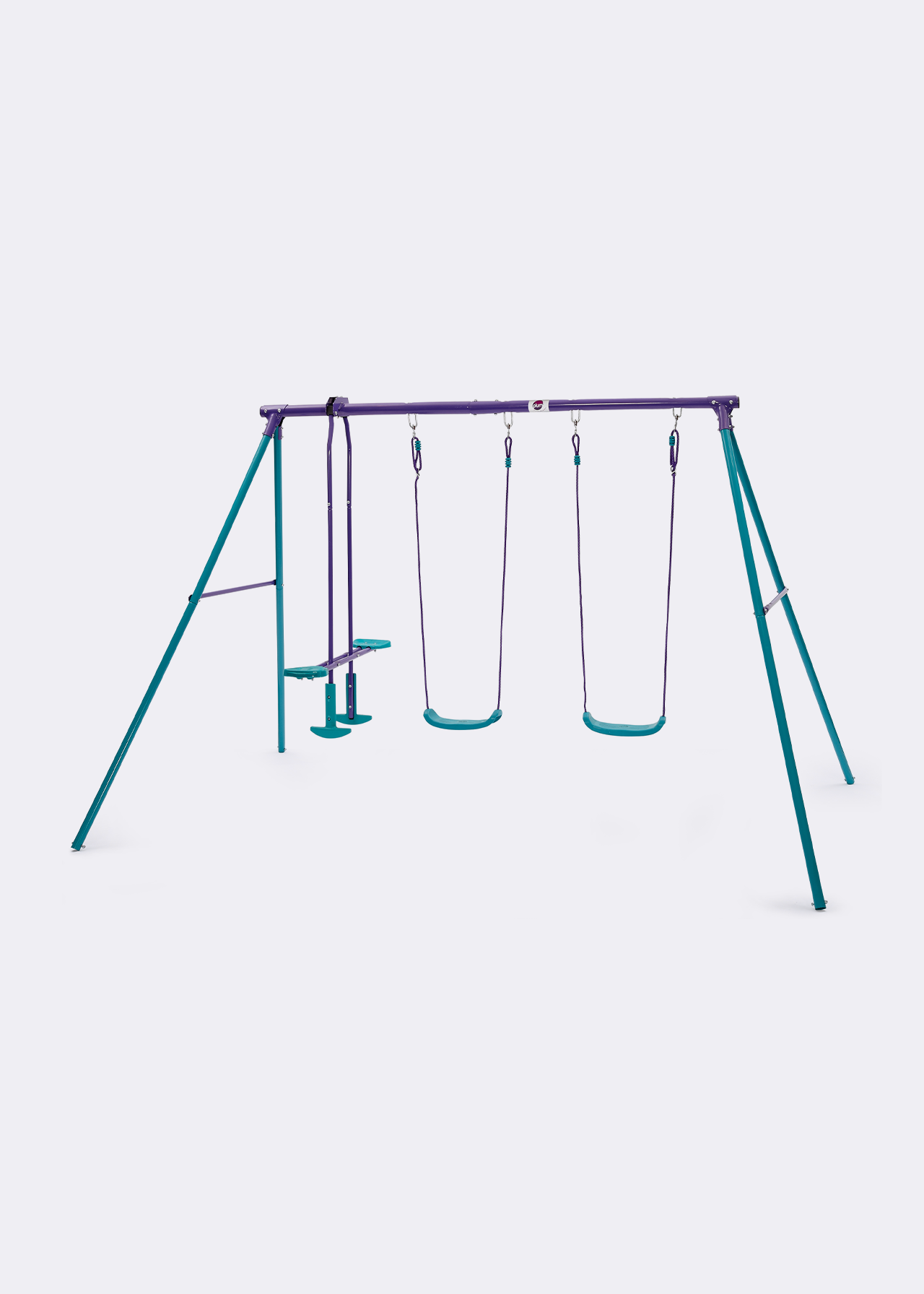 Plum Jupiter Double Swing & Glider Set - Purple/Teal Plum Jupiter Double Swing & Glider Set - Purple/Teal
