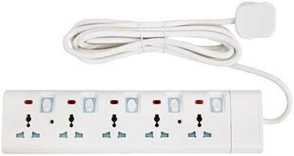 Geepas 5Way Extension Socket/3M/13A 1X24