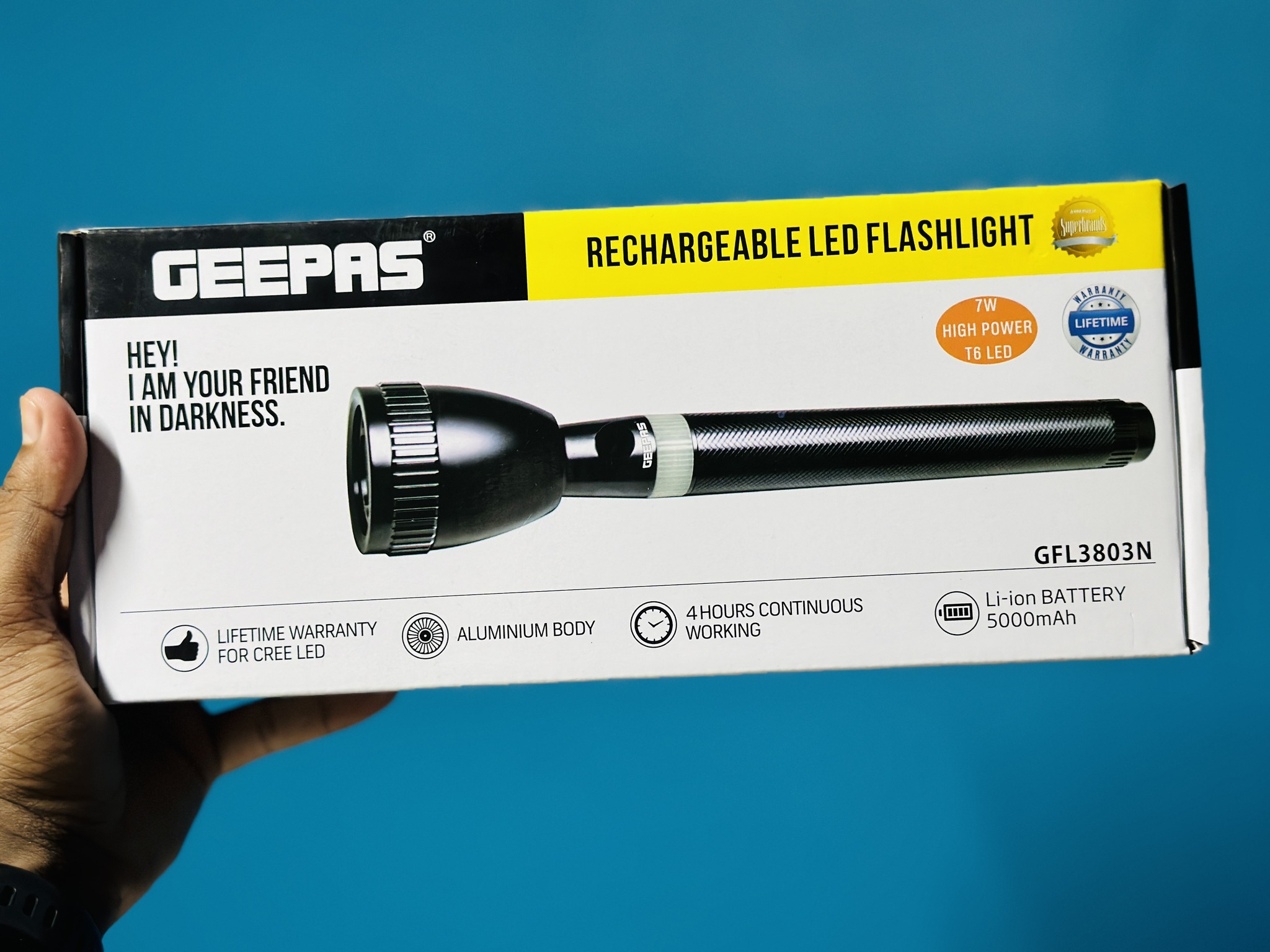 Geepas Flash Light/150Mm/ Li-Ion/1X40