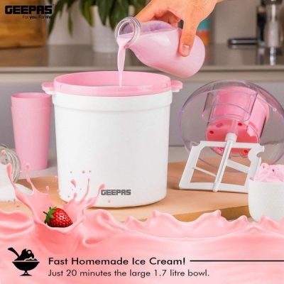 Geepas Ice Cream Maker/1.5Qt/Aluminum Bowl 1X4