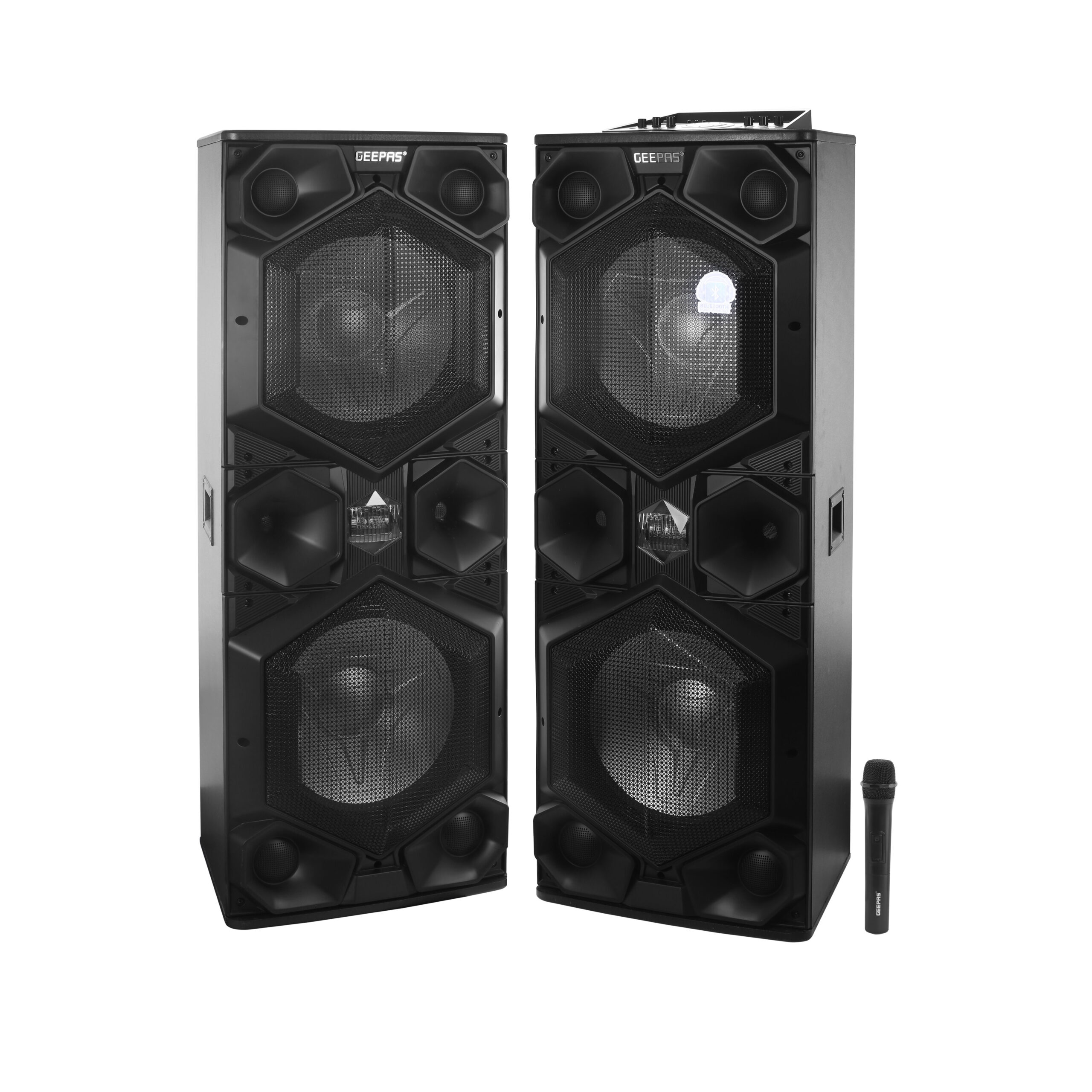 Geepas Rech Port Spkr/Usb/Fm/Bt/Mic/Rmt/Tws 1X1