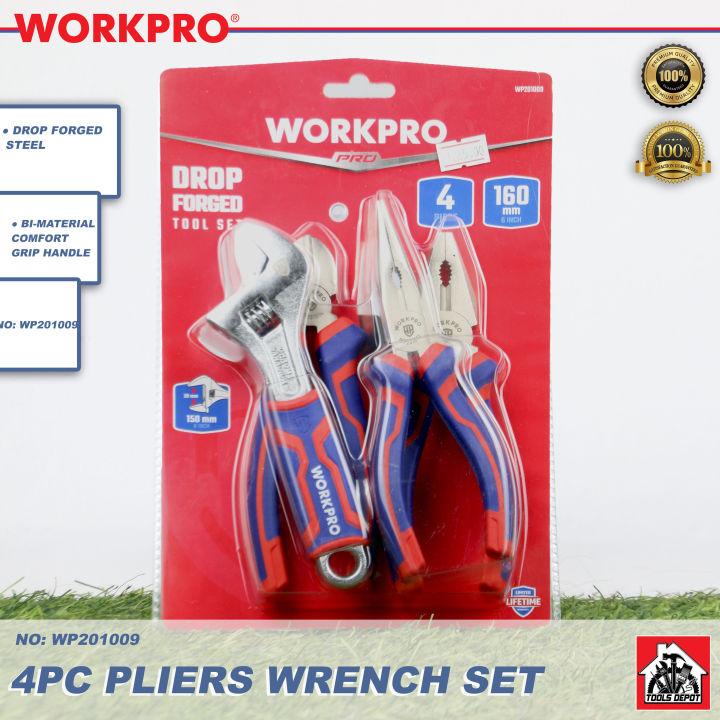 Geepas 4Pcs Pliers And Wrench Set 6