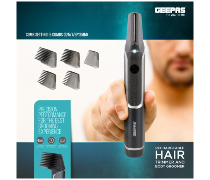 Geepas Rch Hair Trimmer&Body Groomr/600Mah/1X24