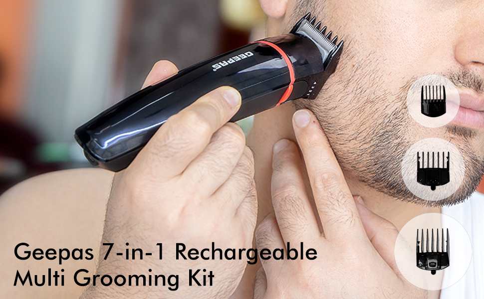 Geepas 7 In 1 Rechargeable Grooming Kit 1X20