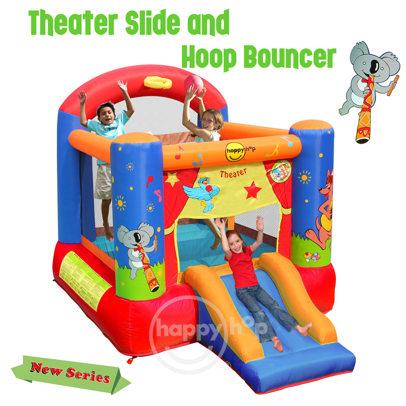 Happy Hop Inflatable Bouncer With Basketball Hoop